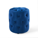 Amour Tufted Button Round Performance Velvet Ottoman by Modway