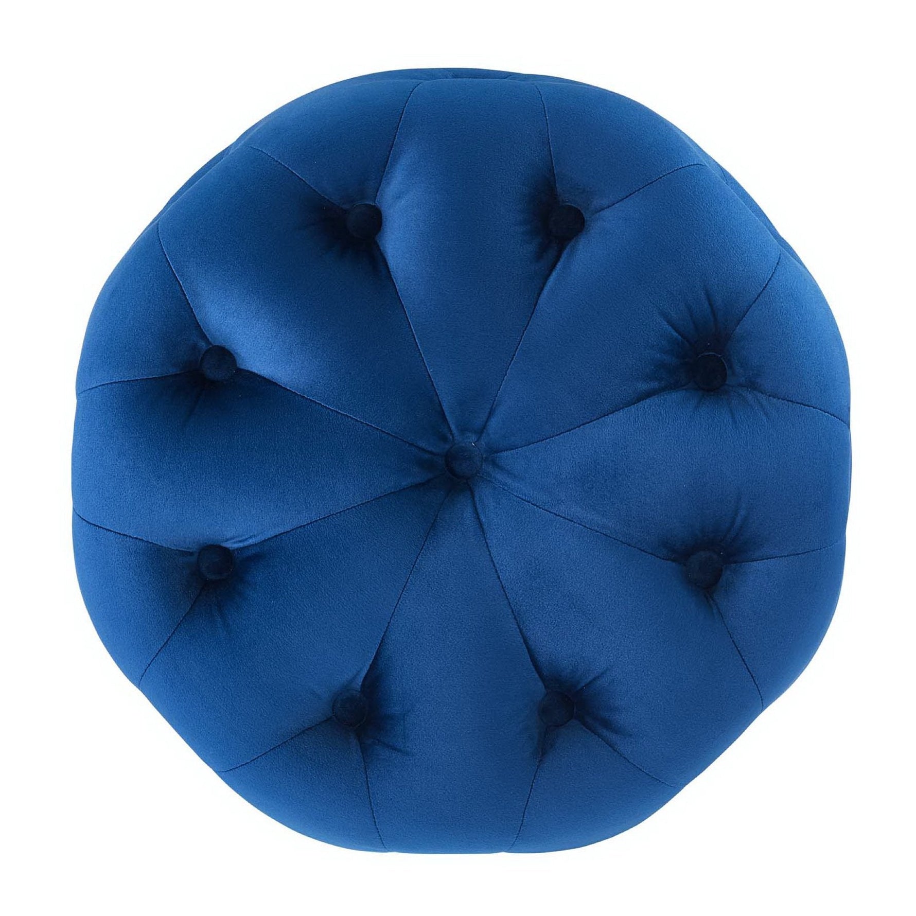 Amour Tufted Button Round Performance Velvet Ottoman by Modway