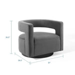 Spin Cutaway Performance Velvet Swivel Armchair by Modway