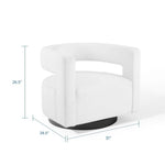 Spin Cutaway Performance Velvet Swivel Armchair by Modway