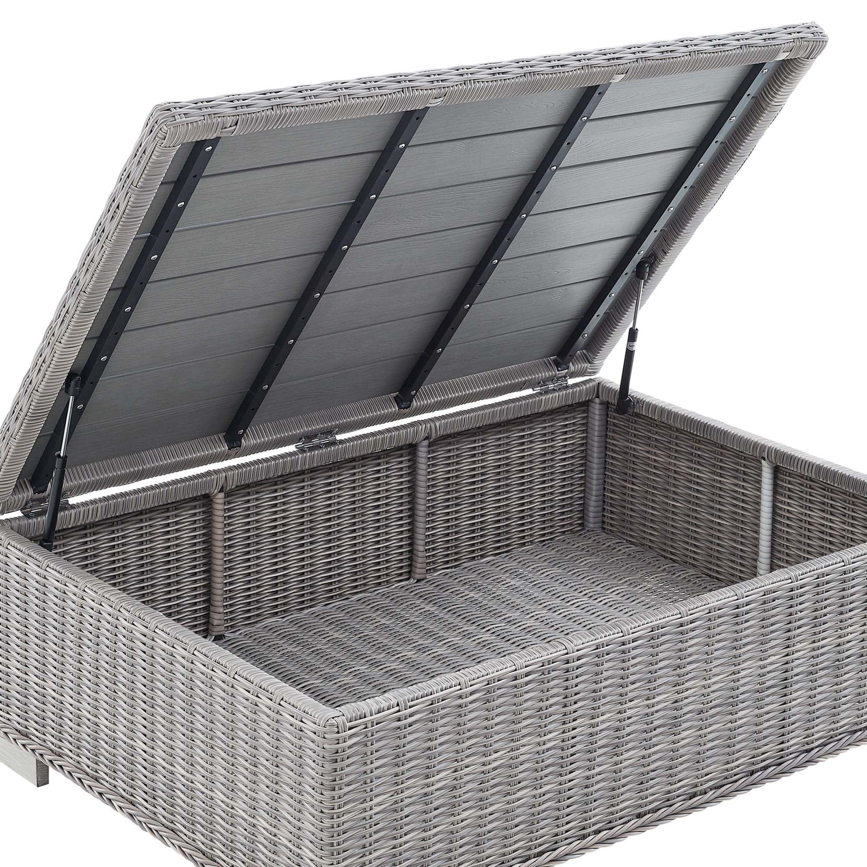 Conway 45" Outdoor Patio Wicker Rattan Coffee Table by Modway