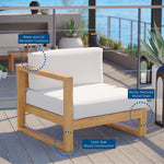 Upland Outdoor Patio Teak Wood Left-Arm Chair by Modway