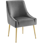 Discern Pleated Back Upholstered Performance Velvet Dining Chair Set of 2 by Modway