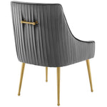 Discern Pleated Back Upholstered Performance Velvet Dining Chair Set of 2 by Modway