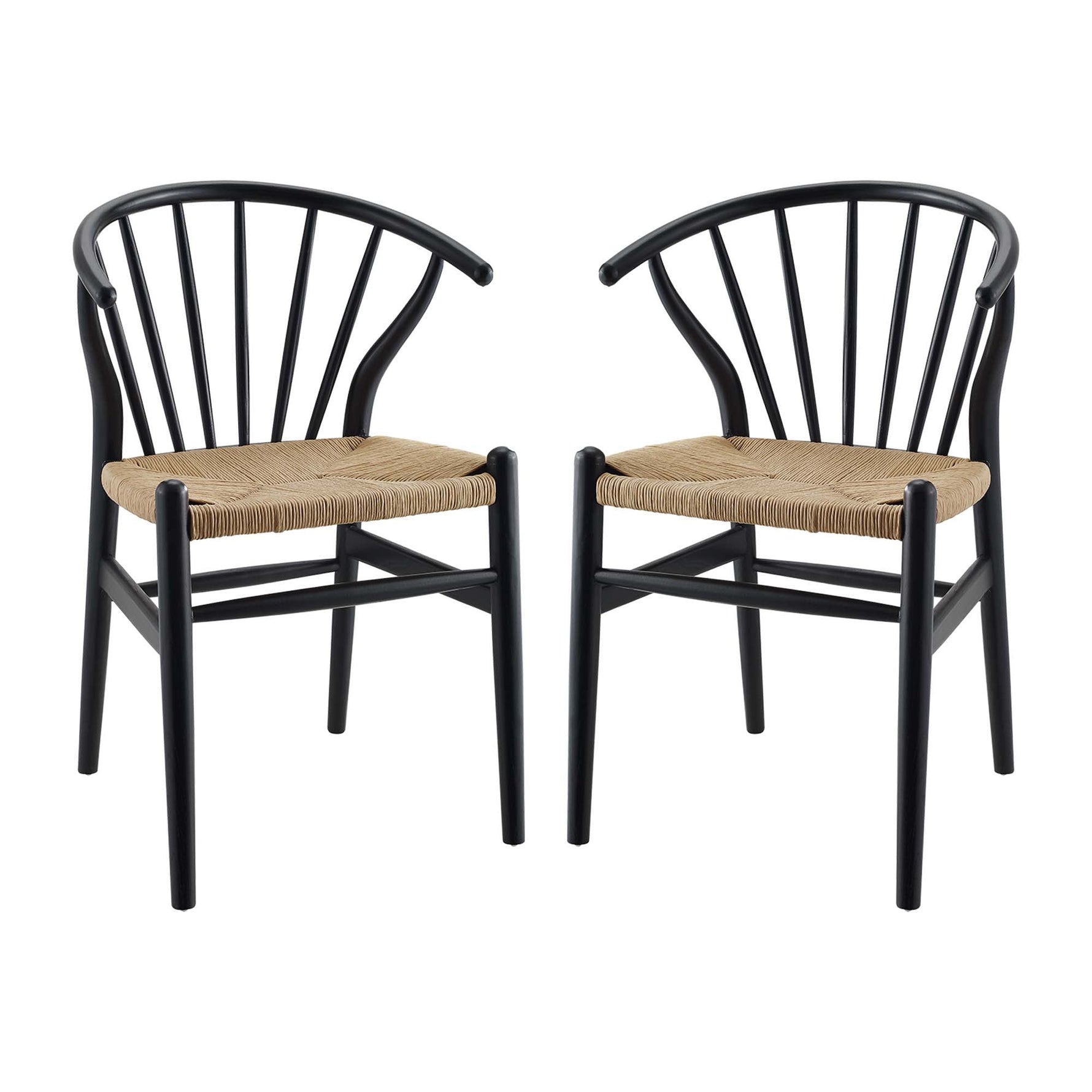 Flourish Spindle Wood Dining Side Chair Set of 2 by Modway