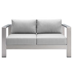 Shore Sunbrella Fabric Aluminum Outdoor Patio Loveseat by Modway