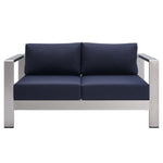 Shore Sunbrella Fabric Aluminum Outdoor Patio Loveseat by Modway