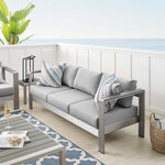 Shore Sunbrella Fabric Aluminum Outdoor Patio Sofa by Modway