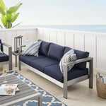 Shore Sunbrella Fabric Aluminum Outdoor Patio Sofa by Modway