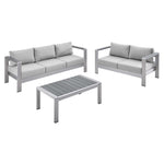 Shore 3 Piece Sunbrella Fabric Outdoor Patio Aluminum Set by Modway