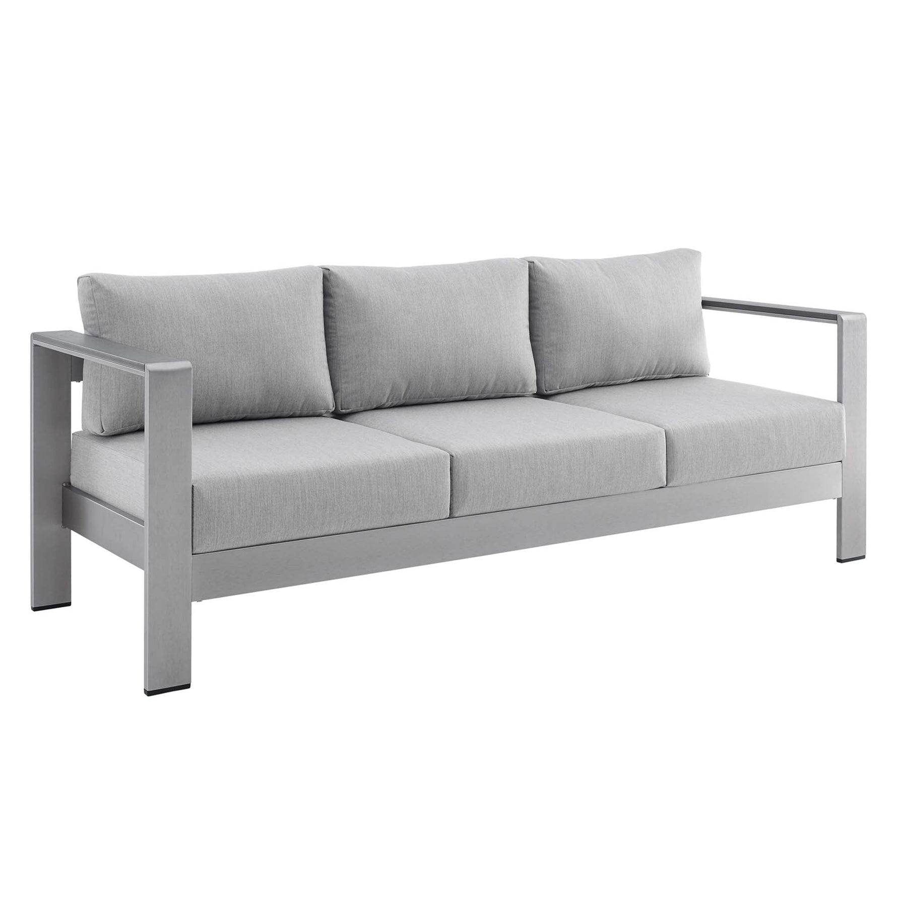Shore 3 Piece Sunbrella Fabric Outdoor Patio Aluminum Set by Modway