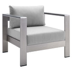 Shore 4 Piece Sunbrella Fabric Outdoor Patio Aluminum Set by Modway
