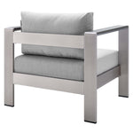 Shore 4 Piece Sunbrella Fabric Outdoor Patio Aluminum Set by Modway