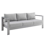 Shore 4 Piece Sunbrella Fabric Outdoor Patio Aluminum Set by Modway