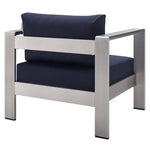 Shore 4 Piece Sunbrella Fabric Outdoor Patio Aluminum Set by Modway