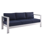 Shore 4 Piece Sunbrella Fabric Outdoor Patio Aluminum Set by Modway