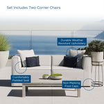 Saybrook 2-Piece Outdoor Patio Upholstered Sectional Sofa Loveseat by Modway