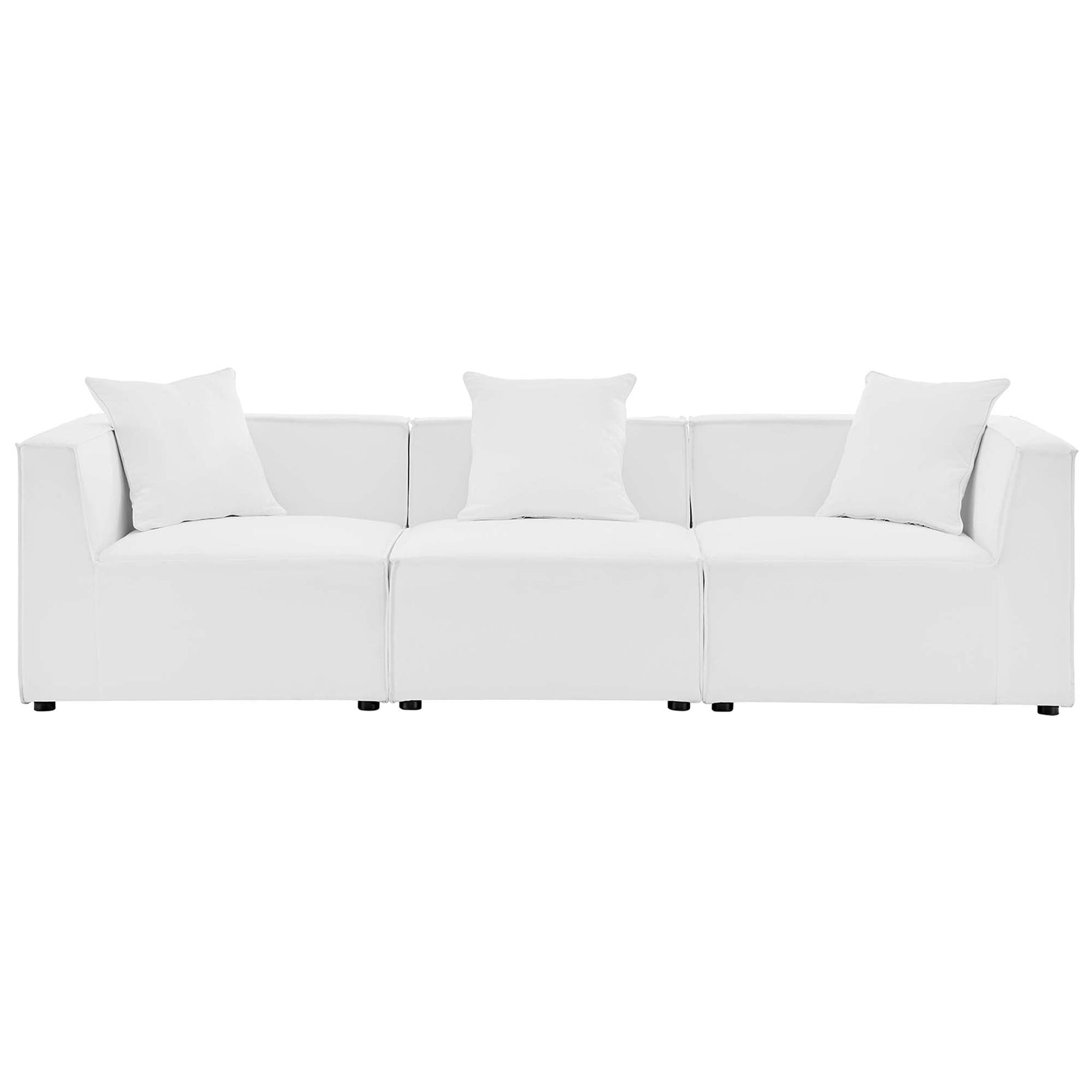 Saybrook 3-Piece Outdoor Patio Upholstered Sectional Sofa by Modway