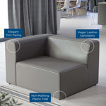 Mingle Vegan Leather Left-Arm Chair by Modway