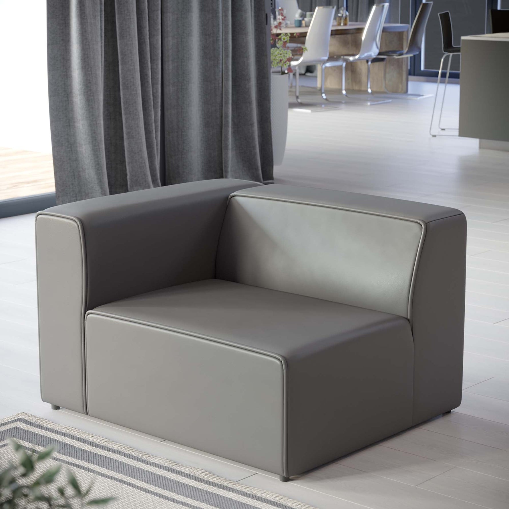 Mingle Vegan Leather Left-Arm Chair by Modway