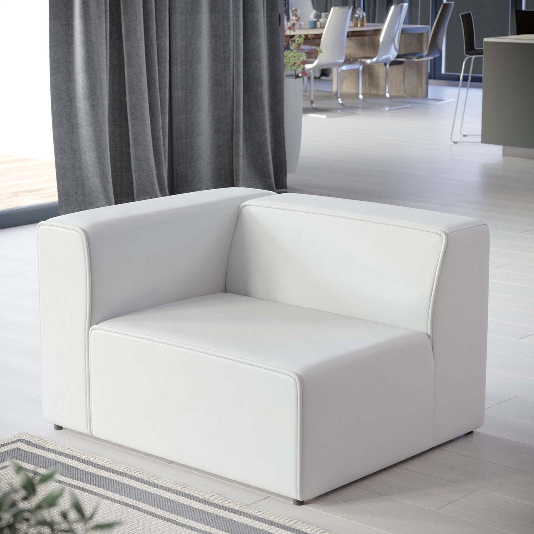 Mingle Vegan Leather Left-Arm Chair by Modway