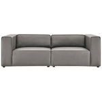 Mingle 2-Piece Vegan Leather Sectional Sofa Loveseat by Modway