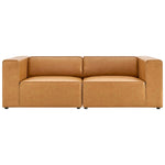 Mingle 2-Piece Vegan Leather Sectional Sofa Loveseat by Modway
