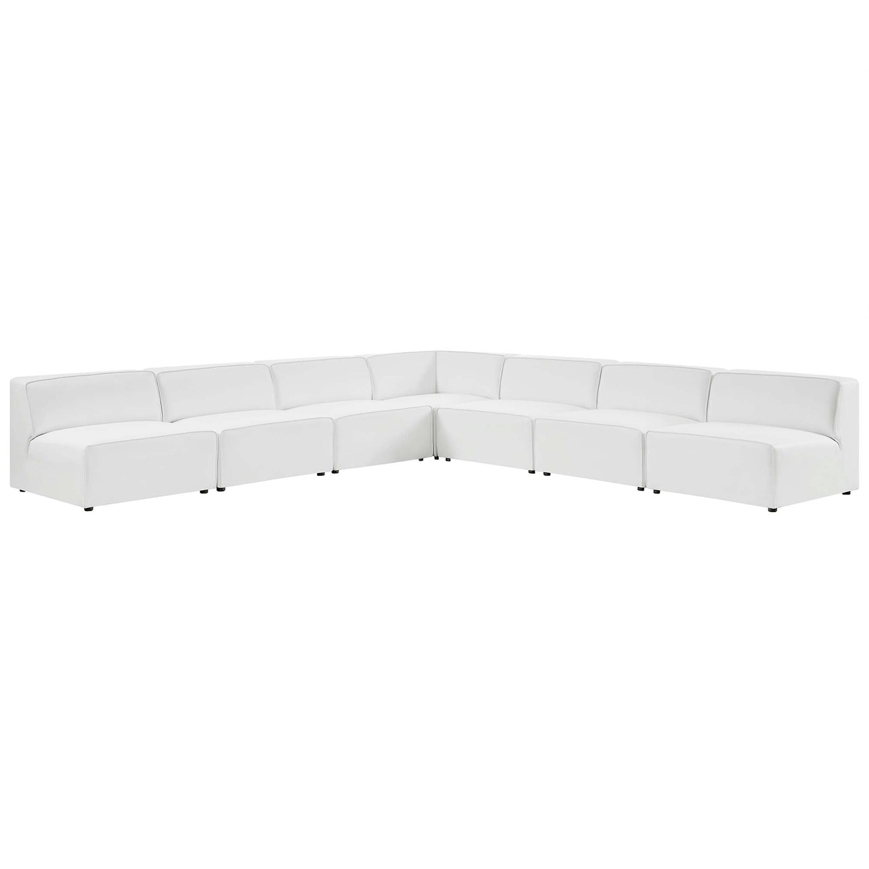 Mingle 7-Piece Vegan Leather Sectional Sofa by Modway