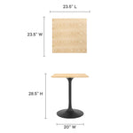 Lippa 24" Square Wood Dining Table by Modway