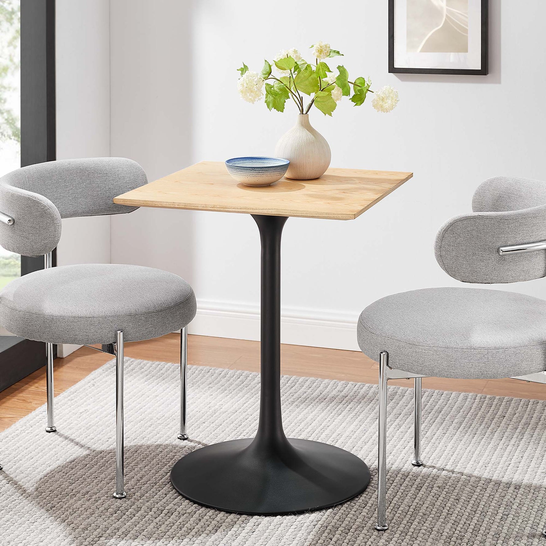 Lippa 24" Square Wood Dining Table by Modway