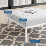 Harmony Sunbrella Outdoor Patio Aluminum Ottoman by Modway