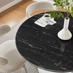 Lippa 40" Round Faux Marble Dining Table by Modway