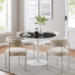 Lippa 40" Round Faux Marble Dining Table by Modway