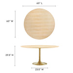 Lippa 60" Round Wood Dining Table by Modway