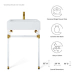 Redeem 24" Acrylic Wall-Mount Bathroom Vanity by Modway
