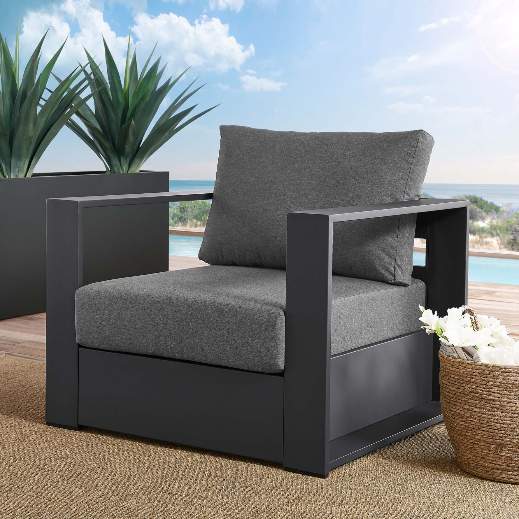 Tahoe Outdoor Patio Aluminum Armchair by Modway