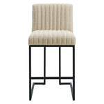 Indulge Channel Tufted Fabric Counter Stools Set of 2 by Modway