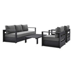 Tahoe 4-Piece Outdoor Patio Powder-Coated Aluminum Set by Modway