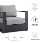 Tahoe 4-Piece Outdoor Patio Powder-Coated Aluminum Set by Modway