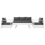Tahoe 4-Piece Outdoor Patio Powder-Coated Aluminum Set by Modway