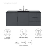 Vitality 48" Single Sink Bathroom Vanity by Modway