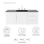 Vitality 48" Single Sink Bathroom Vanity by Modway