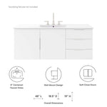 Vitality 48" Single Sink Bathroom Vanity by Modway