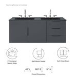 Vitality 48" Double Sink Bathroom Vanity by Modway
