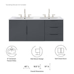 Vitality 48" Double Sink Bathroom Vanity by Modway