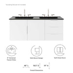 Vitality 48" Double Sink Bathroom Vanity by Modway