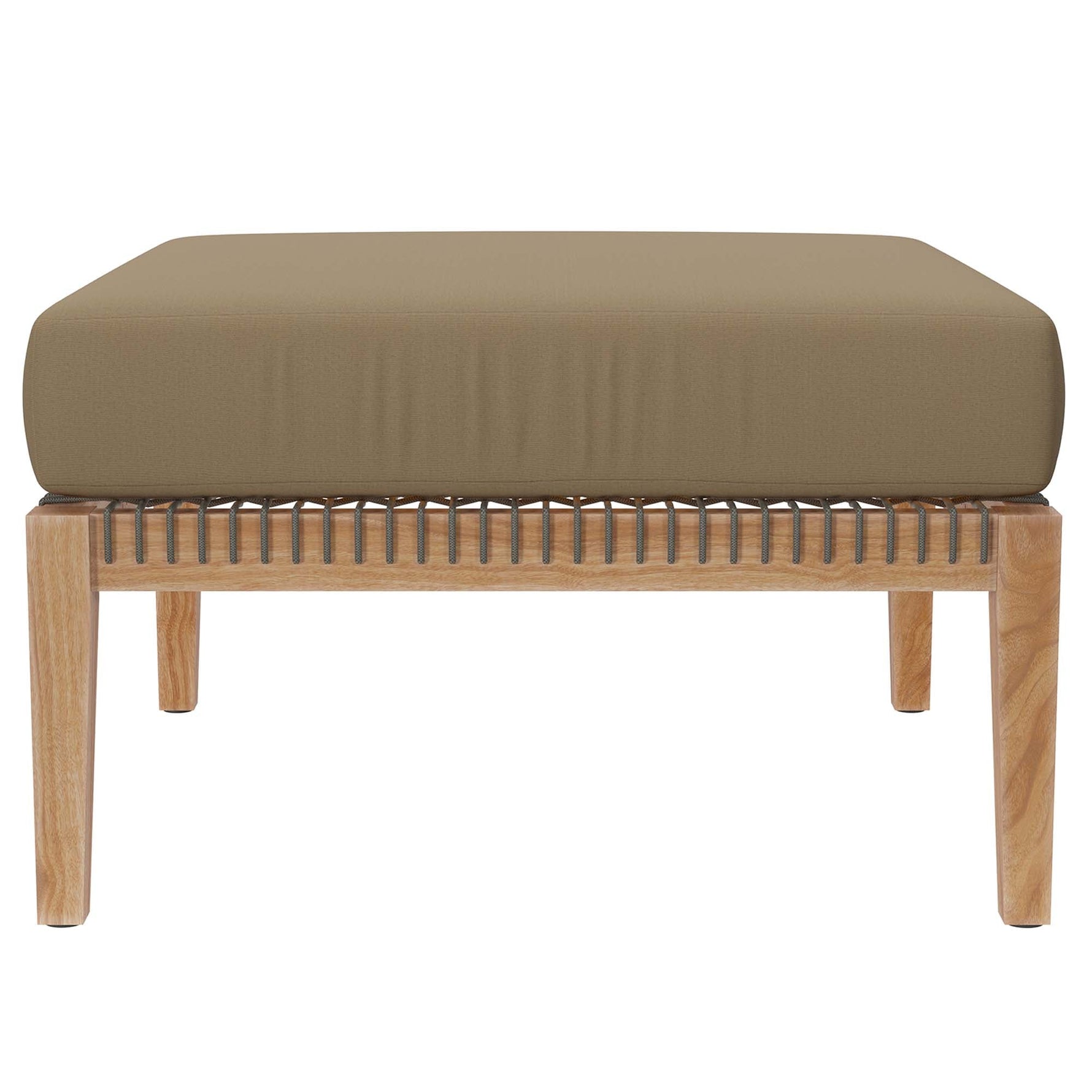 Clearwater Outdoor Patio Teak Wood Ottoman by Modway