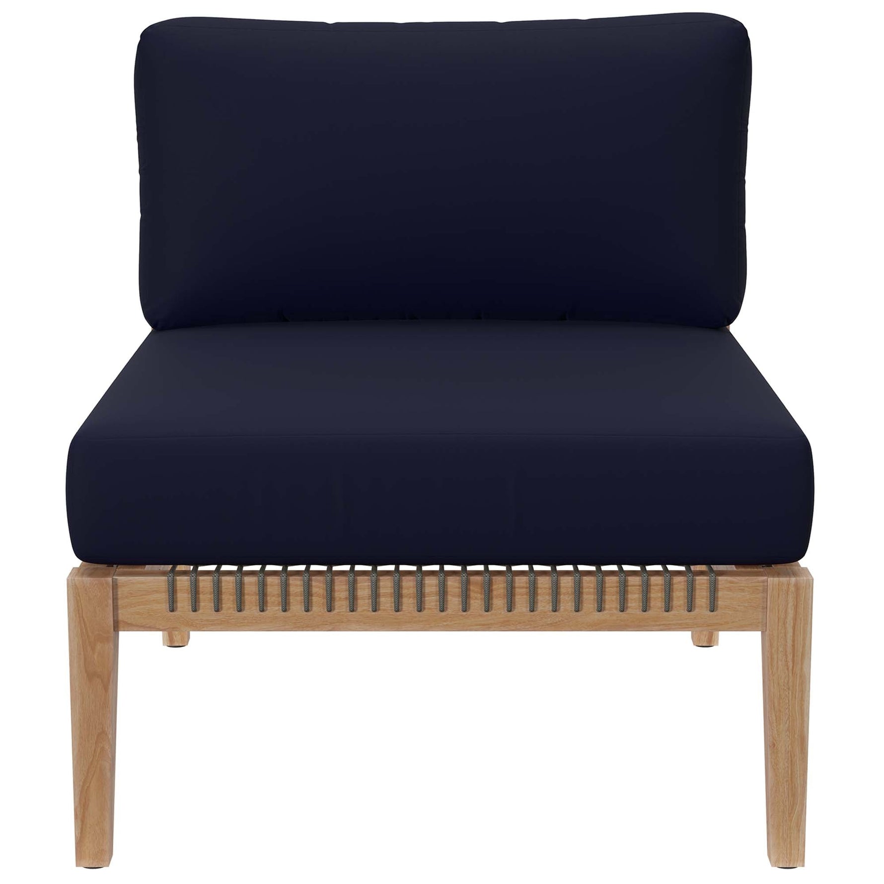 Clearwater Outdoor Patio Teak Wood Armless Chair by Modway