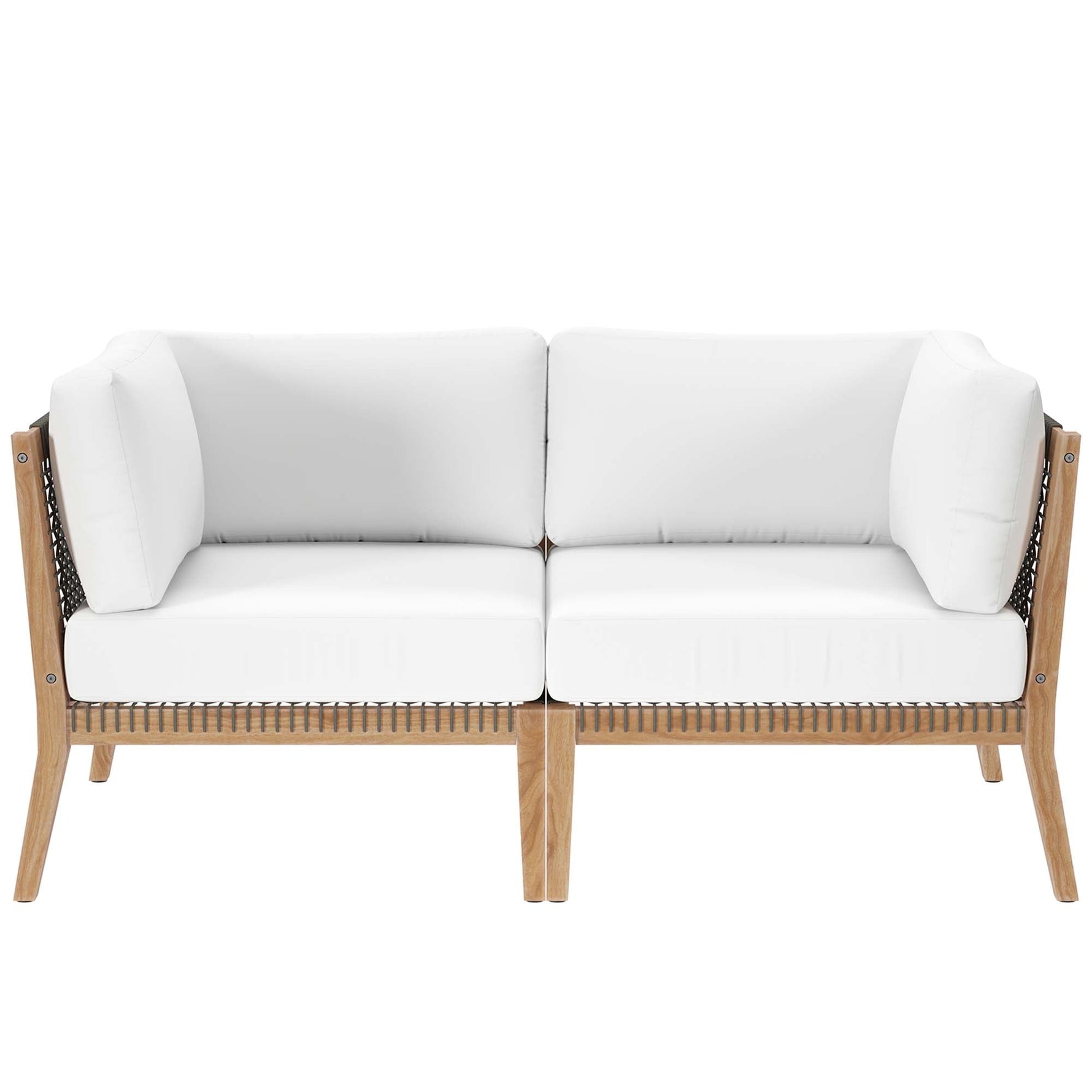 Clearwater Outdoor Patio Teak Wood Loveseat by Modway