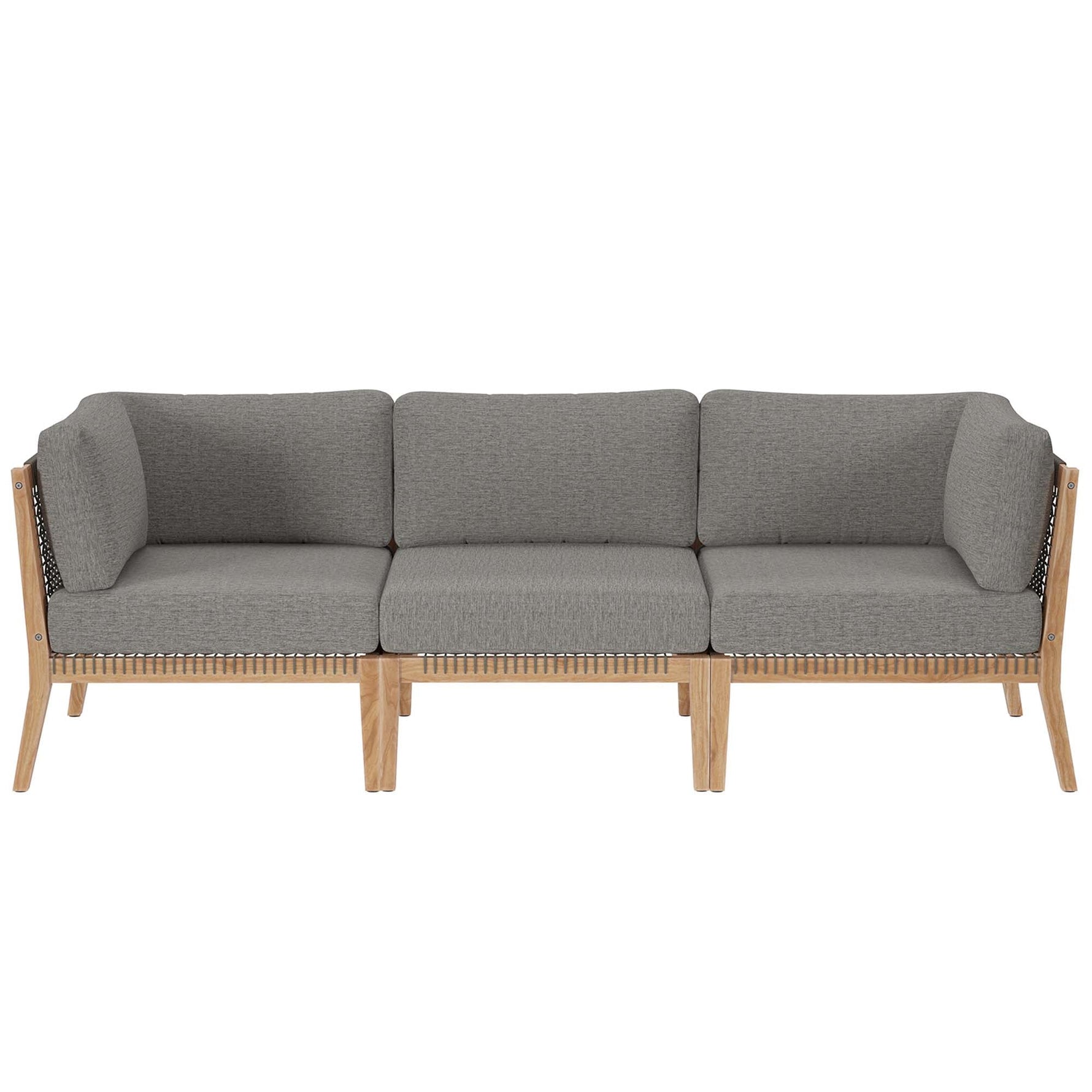 Clearwater Outdoor Patio Teak Wood Sofa by Modway